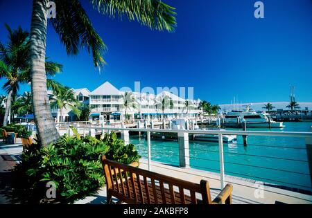 Promenade und Marina, Key West, Florida, USA Stockfoto