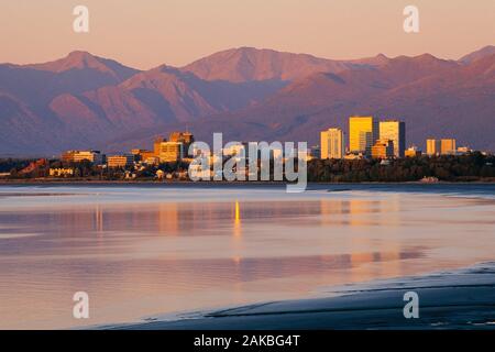 Skyline, Anchorage, Alaska, USA Stockfoto