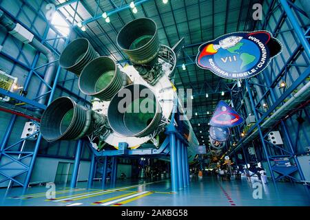 Apollo Rakete im Kennedy Space Center, Cape Canaveral, Florida, USA Stockfoto