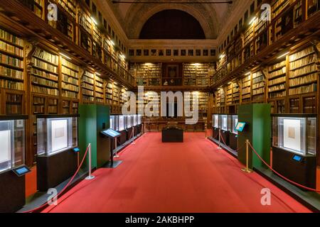 Mailand Italien. Biblioteca Ambrosiana. Der ambrosianischen Bibliothek in der Pinacoteca Ambrosiana Stockfoto