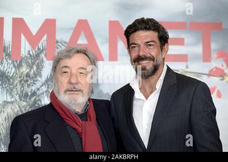 Pierfrancesco Favino und Gianni Amelio Teilnahme am Fotoshooting von Hammamet in Rom Stockfoto