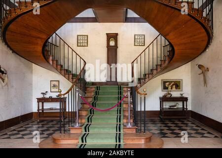 Frankreich, Yvelines (78), Montfort-l'Amaury, Groussay Schloss, der Haupttreppe im Eingang Stockfoto