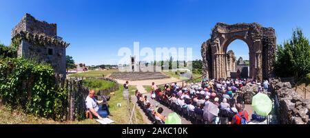 Frankreich, Vendee, Tiffauges, zeigen im Schloss Hof Stockfoto