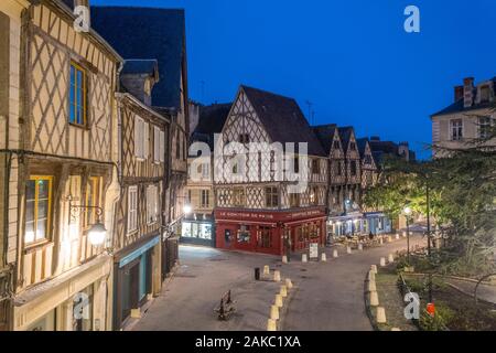 Frankreich, Cher, Bourges, Ort Gordaine, Fachwerkhäuser Stockfoto