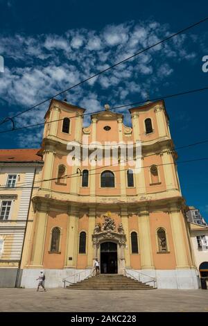 Die Slowakei, Bratislava, Trinity Kirche wurde im frühen 18. Jahrhundert gebaut Stockfoto