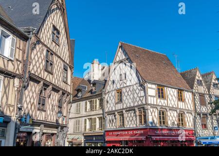 Frankreich, Cher, Bourges, Ort Gordaine, Fachwerkhäuser Stockfoto