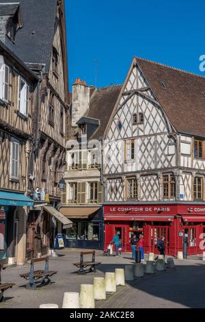 Frankreich, Cher, Bourges, Ort Gordaine, Fachwerkhäuser Stockfoto