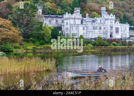 Irland, County Galway, Kylemore, Kylemore Abbey Stockfoto