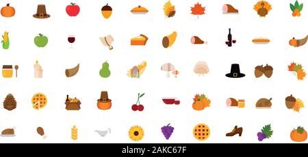 Einstellen der Danksagung Symbole Stock Vektor