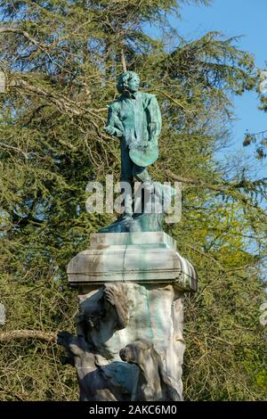 Frankreich, Meurthe et Moselle, Nancy, Pepiniere öffentlichen Garten in der Nähe von Place Stanislas (ehemalige Royal Square) gebaut von Stanislas Lescynski, König von Polen und Herzog von Lothringen im 18. Jahrhundert, als Weltkulturerbe von der UNESCO, Statue von Claude Gellée namens Le Lorrain (1600-1682) von Auguste Rodin (1982) Stockfoto