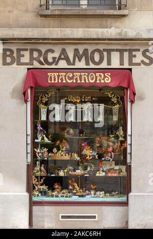 Frankreich, Meurthe et Moselle, Nancy, vorderen Fenster von Feinkost Kekse, Schokolade und Feinkost Lefevre Lemoine Shop in der rue Raymond Poincarre (Poincarre Straße) Stockfoto