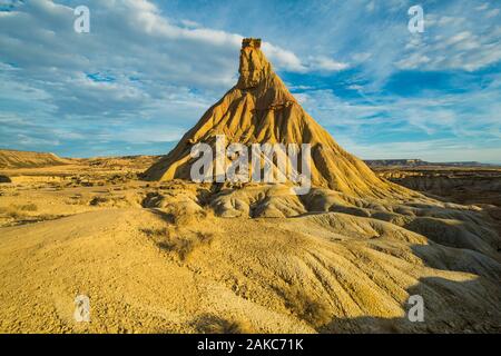 Spanien, Navarra, Arguedas, Wüste Bardenas Reales, Biosphärenreservat Naturpark der UNESCO, Castil de Tierra, die ikonische Fairy Chimney Stockfoto