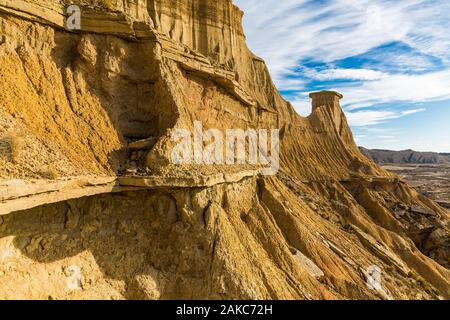 Spanien, Navarra, Arguedas, Wüste Bardenas Reales, UNESCO-Biosphärenreservat, Labyrinth der Pisquerra Stockfoto