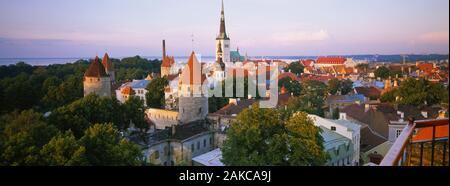 Hohe Betrachtungswinkel und einer Stadt Tallinn, Estland Stockfoto