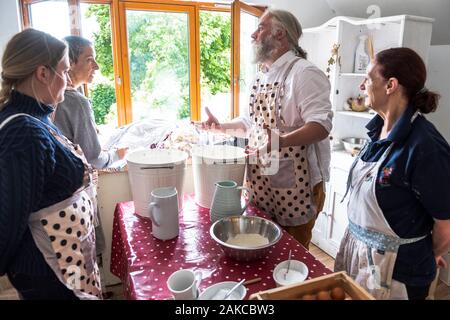 Irland, Meath County, Navan, Causey Farm, pädagogische Farm, biologische cookin Schule der Farm Stockfoto