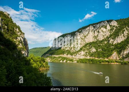 Serbien, Eisen Tore, die decebal Statue Stockfoto