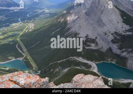 Paar Bilder von Boom Seen und Grassi Seen von meinem Sommer Wanderungen durch Alberta und den kanadischen Rockies Stockfoto