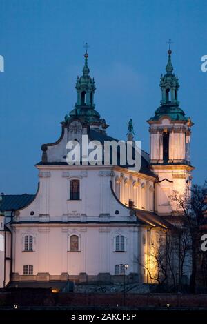 Barocke Kirche des Heiligen Erzengels Michael und des hl. Stanislaus, Bischof und Märtyrer und Pauliner Kloster in Krakau, Polen. 20. Dezember 2019 © W Stockfoto