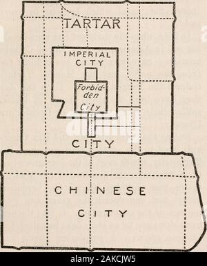 Unter Marschbefehl: Eine Geschichte der Mary Porter Gamewell. y ist die Chinesecity, die ursprüngliche Peking, die kamen einige drei tausend Jahren intobeing. Likea Sockel eine Statue, es dient als Basis andie Mehr zur Einführung Struktur des Tartarcitv. So Peking gesamte besteht aus vier citiesin. Etwa 25 Meilen von Grim, graue Wand umgeben das Ganze. Bei intervalsof zwei oder drei Meilen sind die massiven Eisen - gebunden Tore, jedes Tor von einem dreistöckigen Turm überragt, in der Form rechteckig. Aroundand durch die Stadt verläuft eine alte canalwith Wasser-Gates. Züge der Kamele aus thedeserts von Stockfoto