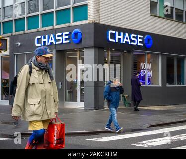 Eine neu eröffnete Filiale der JPMorgan Chase Bank in New York am Samstag, 4. Januar 2020. (© Richard B. Levine) Stockfoto