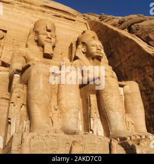 Der große Tempel von Abu Simbel, Ägypten. Stockfoto