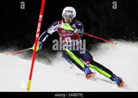 Madonna di Campiglio, Italien, 08. Jan. 2020 ryding Dave (GBR) 8. Beim AUDI FIS Weltcup - Slalom der Männer - Ski - Credit: LPS/Sergio Bisi/Alamy Leben Nachrichten klassifiziert Stockfoto