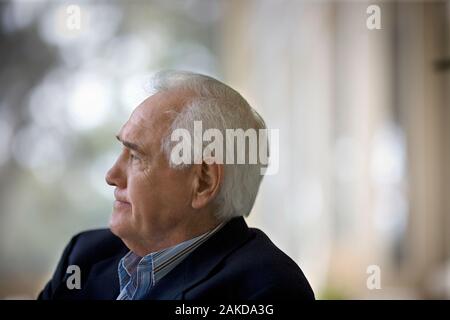 Profil von älteren Mann Stockfoto