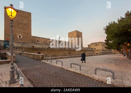 Schwäbische Schloss oder Castello Svevo in Bari, Apulien, Italien Stockfoto