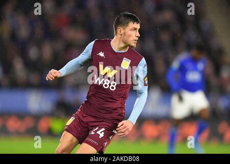 LEICESTER, ENGLAND - 8. Januar Frederic Guilbert (24) Aston Villa während der carabao Cup Halbfinale 1. Etappe zwischen Leicester City und Aston Villa an der King Power Stadion, Leicester am Mittwoch, den 8. Januar 2020. (Credit: Jon Hobley | MI Nachrichten) das Fotografieren dürfen nur für Zeitung und/oder Zeitschrift redaktionelle Zwecke verwendet werden, eine Lizenz für die gewerbliche Nutzung Kreditkarte erforderlich: MI Nachrichten & Sport/Alamy leben Nachrichten Stockfoto