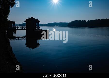 Am frühen Morgen an einem schönen Sommertag, Turku, Finnland. Stockfoto