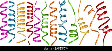 Erleben Sie Karneval, Geburtstag, Neujahr und Feiertage mit bunten Partyschreams Stock Vektor
