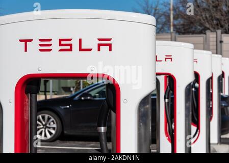 Tesla Kompressor station in Bucaramanga (Atlanta), Georgia. (USA) Stockfoto