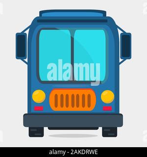 Bus Vorderansicht isoliert Vector Illustration Stock Vektor