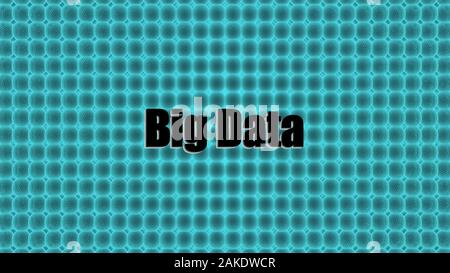 Die 3D-Darstellung von Big Data blauen Gradienten Technologie Hintergrund Stockfoto