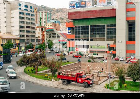 La Paz, Bolivien - April 2019 das Stadtbild von La Paz in Bolivien Stockfoto