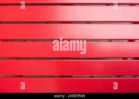 Red Holzbank close-up. Stockfoto