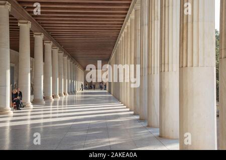 Griechenland, ATHEN - 30. NOVEMBER 2019: STOA von Attalos in Athen Stockfoto