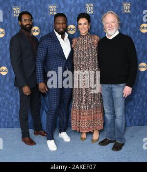 08. Januar 2020 - Pasadena, Kalifornien - Nicholas Pinnock, Curtis '50 Cent' Jackson, Indira Varma, Timothy Busfield. ABC Winter TCA 2020 Langham Huntington Hotel statt. (Bild: © Birdie Thompson/AdMedia über ZUMA Draht) Stockfoto