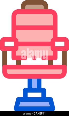 Friseur Sessel Symbol Überblick Abbildung Stock Vektor