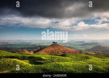 Census's Hill, Bridport, Dorset, England, UK. Dezember 2016. Stockfoto