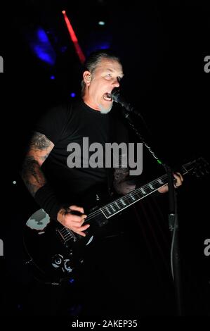 Mailand, Italien, 22. Mai 2009: Metallica World Magnetic Tour '09, live Konzert im Forum von Assago: James Hetfield an der Rhythmusgitarre Stockfoto