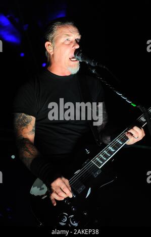 Mailand, Italien, 22. Mai 2009: Metallica World Magnetic Tour '09, live Konzert im Forum von Assago: James Hetfield an der Rhythmusgitarre Stockfoto
