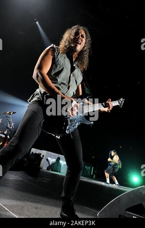 Mailand, Italien, 22. Mai 2009: Metallica World Magnetic Tour '09, live Konzert im Forum von Assago: Kirk Hammett an der Leadgitarre Stockfoto