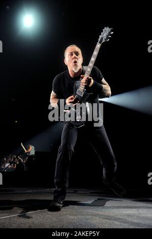 Mailand, Italien, 22. Mai 2009: Metallica World Magnetic Tour '09, live Konzert im Forum von Assago: James Hetfield an der Rhythmusgitarre Stockfoto