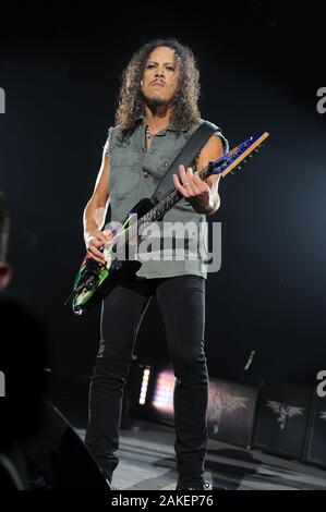 Mailand, Italien, 22. Mai 2009: Metallica World Magnetic Tour '09, live Konzert im Forum von Assago: Kirk Hammett an der Leadgitarre Stockfoto