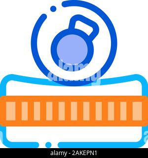 Matratze Metallic Gewicht Symbol Überblick Abbildung Stock Vektor