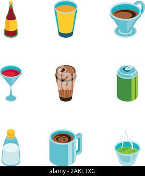 Icon Set Design, Essen im Restaurant Abendessen Mittagessen kochen und essen Thema Vector Illustration Stock Vektor