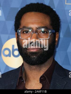 PASADENA, LOS ANGELES, Kalifornien, USA - Januar 08: Nicholas Pinnock kommt an ABC des Fernsehens der TCA Winter Press Tour 2020 im Langham Huntington Hotel statt am 8. Januar 2020 in Pasadena, Los Angeles, Kalifornien, Vereinigte Staaten. (Foto von Xavier Collin/Image Press Agency) Stockfoto