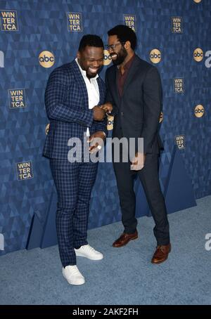 In Pasadena, Kalifornien. 8 Jan, 2020. Curtis Jackson, 50 Cent, Nicholas Pinnock, an das ABC des Fernsehens Winter Presse Tour 2020 im Langham Huntington in Pasadena am 8. Januar 2020. Credit: Faye Sadou/Medien Punch/Alamy leben Nachrichten Stockfoto