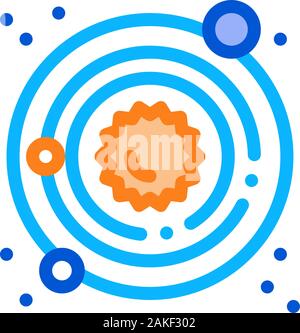 Sonnensystem Milchstraße Symbol Überblick Abbildung Stock Vektor